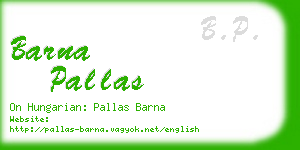 barna pallas business card